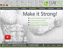 Tablet Screenshot of curetec.biz